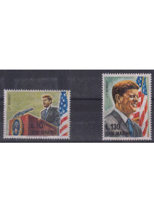 1964 San Marino J.F. Kennedy 2 valori nuovi Sassone 665-6